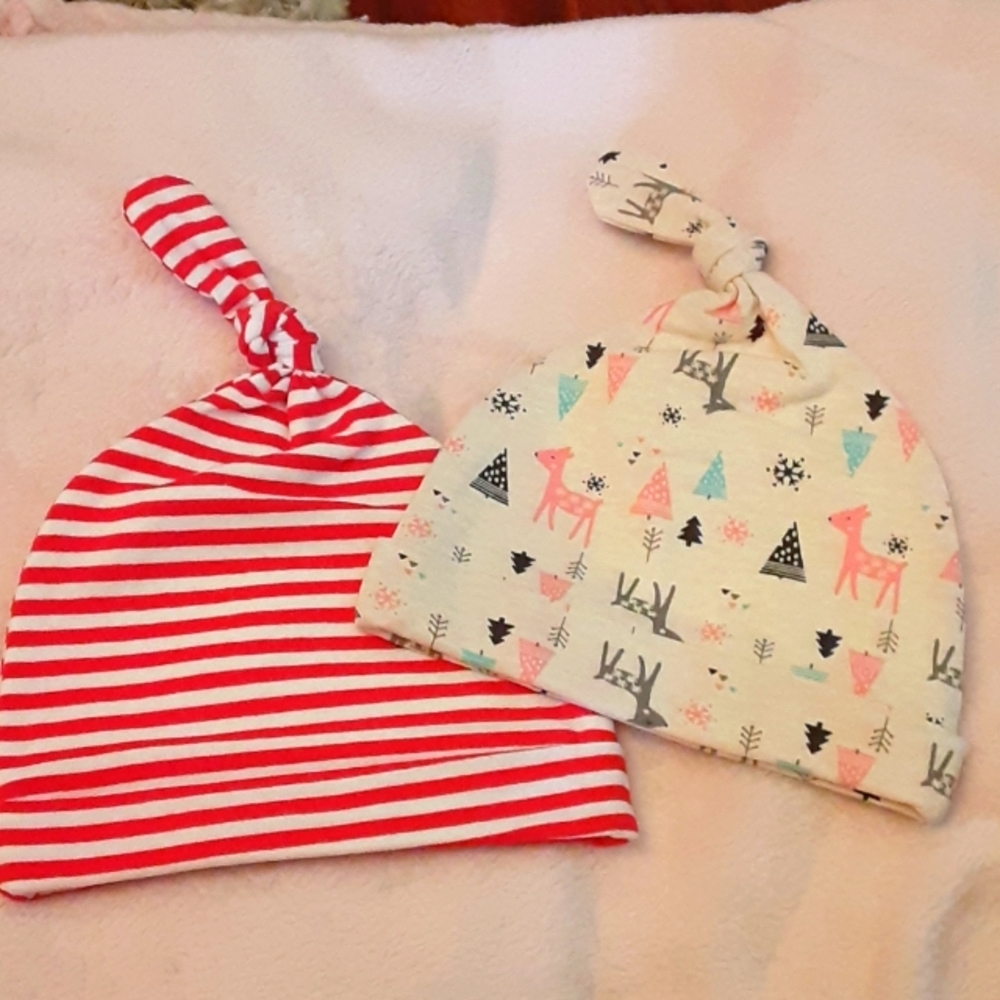 LyEn Baby newborn infant caps set 2 Holiday N…